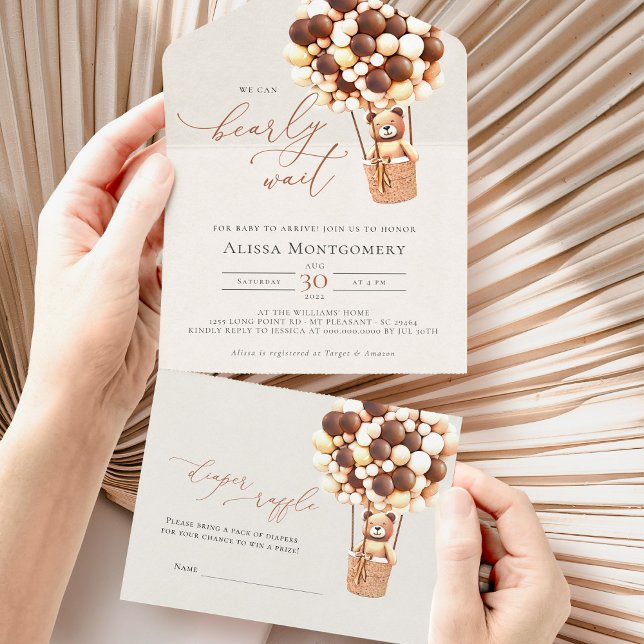 Babydusche aus Bärenblasen in einer Einladung (Von Creator hochgeladen)