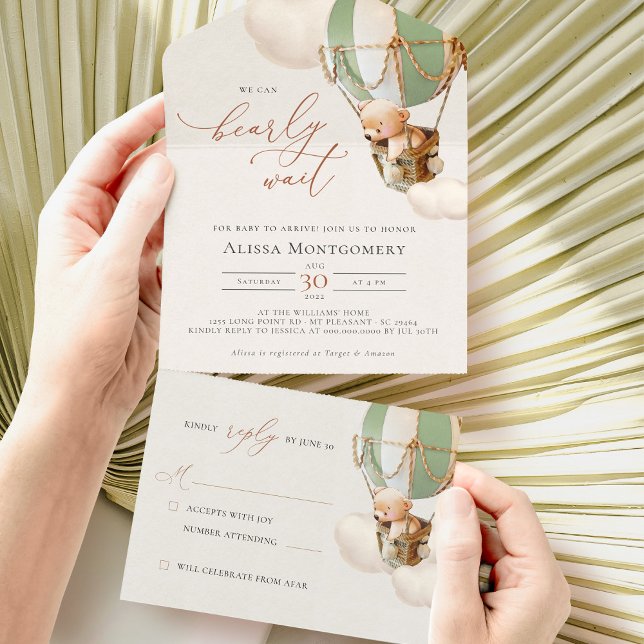 Babydusche aus Bärenblasen in einer Einladung (Von Creator hochgeladen)