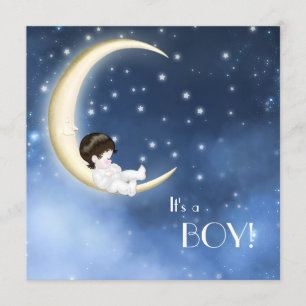 Babydusche aus Blau und Gelb Einladung