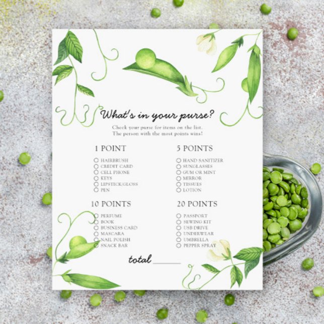 Babydusche aus Erbsen - Was ist in Ihrer Handtasch (Von Creator hochgeladen)