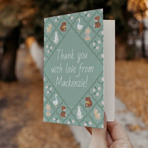 Babydusche aus gequiltem Holz mit Kernkern Vielen  Karte