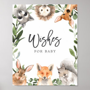 Babydusche aus Holz für Babysignatur Poster