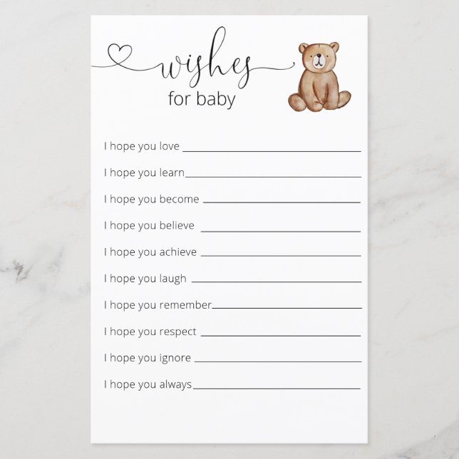 Babydusche aus Holz für Kinder (Vorderseite)