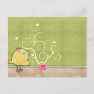 Babydusche aus Kichen und Blume Einladungspostkarte