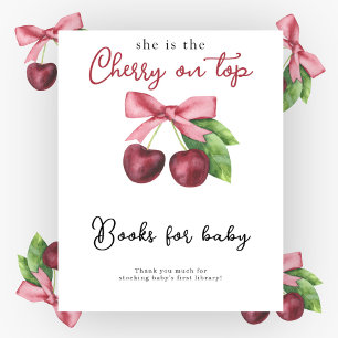 Babydusche aus Kirschen Bücher für Babys Poster