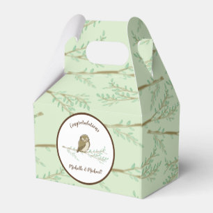 Babydusche aus Owl Woodland Geschenkschachtel