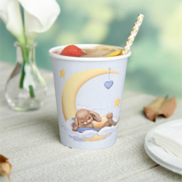 Babydusche aus Papier. Pappbecher