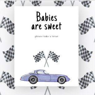 Babydusche aus Race Car - Kinder sind süß Poster