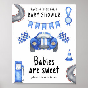 Babydusche aus Race Car - Kinder sind süß Poster