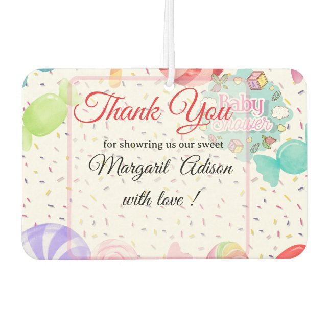 Babydusche Autolufterfrischer (Vorderseite)