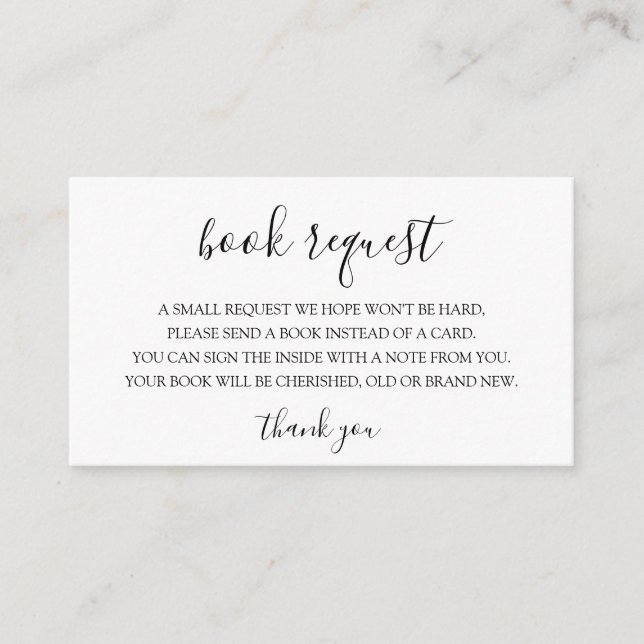 Babydusche Babybuchanfrage Begleitkarte (Vorderseite)