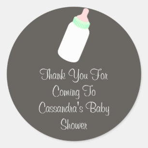 Babydusche (Babyflasche) Runder Aufkleber