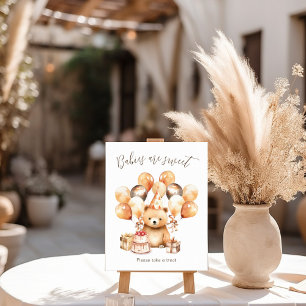 Babydusche Bären Naschkatzen Leckerei Poster