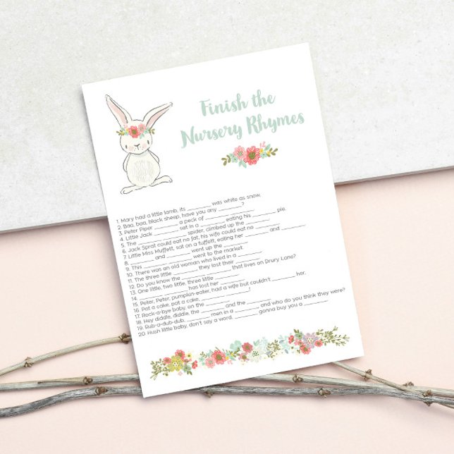 Babydusche beendet die Kinderzimmer-Rhymes-Spielka Einladung (Von Creator hochgeladen)