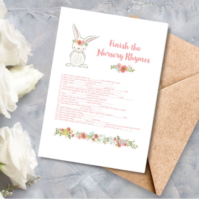 Babydusche beendet die Kinderzimmer-Rhymes-Spielka Einladung (Von Creator hochgeladen)