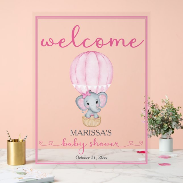 Babydusche Begrüßungspinsel Acrylschild (Hochzeit)