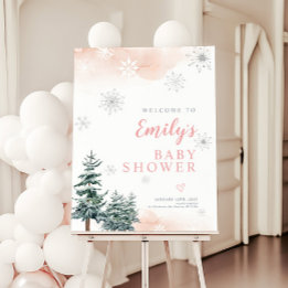 Babydusche Begrüßungsschild, Winterwunderland