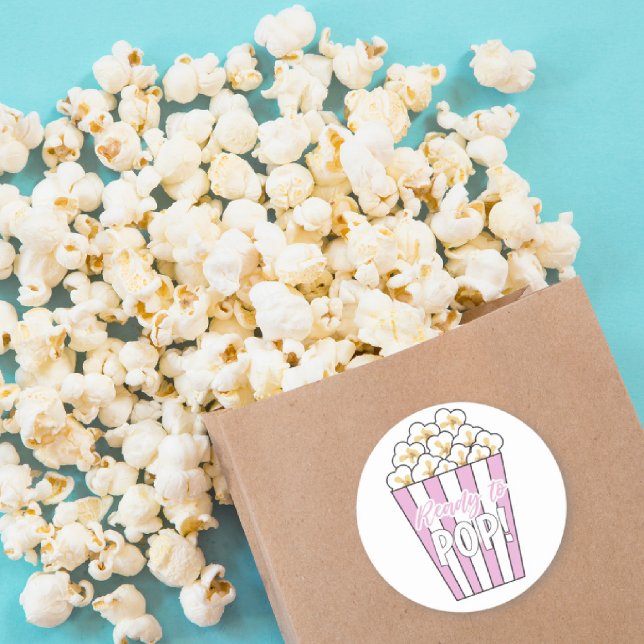 Babydusche, Bereit zum Pop, Gefälligkeitstempel Runder Aufkleber (Von Creator hochgeladen)