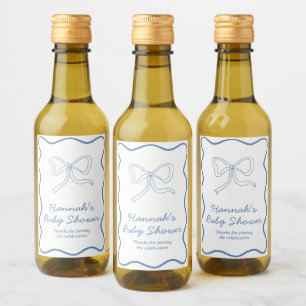 Babydusche bevorzugt Personalisiertes Blumenweinet Weinetikett