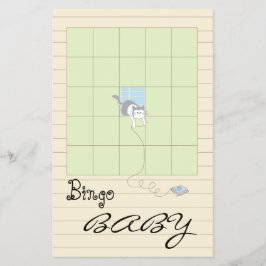 Babydusche BINGO "Blue/Build A Library" Flyer