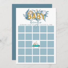 Babydusche Bingo Card | Safari Animals Einladung