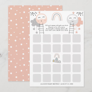 Babydusche Bingo Card   Weg zum Mond Einladung