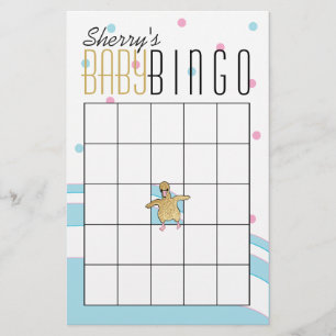 Babydusche BINGO "Flamingo Mommy & Baby" Flyer