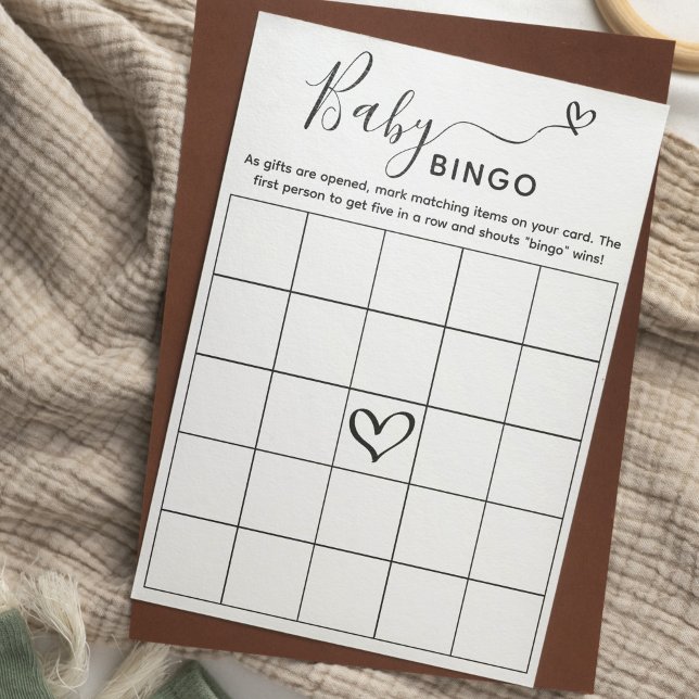 Babydusche Bingo Game Card Einladung (Von Creator hochgeladen)
