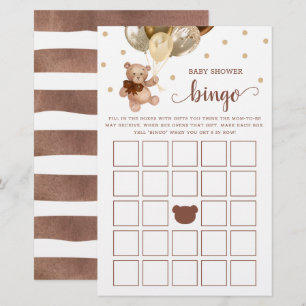 Babydusche Bingo Game Gifts Bingo Teddy Bear