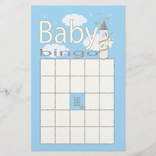 Babydusche BINGO "Glittery Castle" Flyer