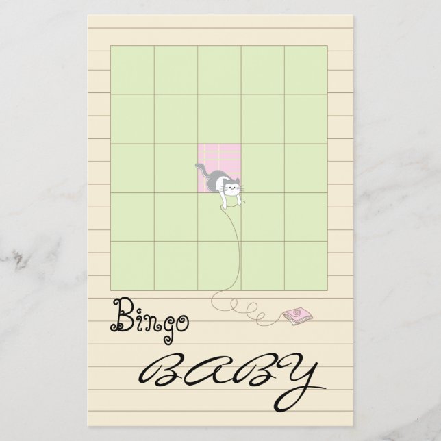 Babydusche BINGO Pink/Eine Bibliothek bauen" Flyer (Vorne)