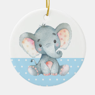 Babydusche Blue Keramik Ornament