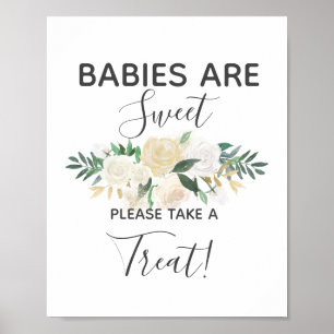 Babydusche Blume Leckerei signieren Poster