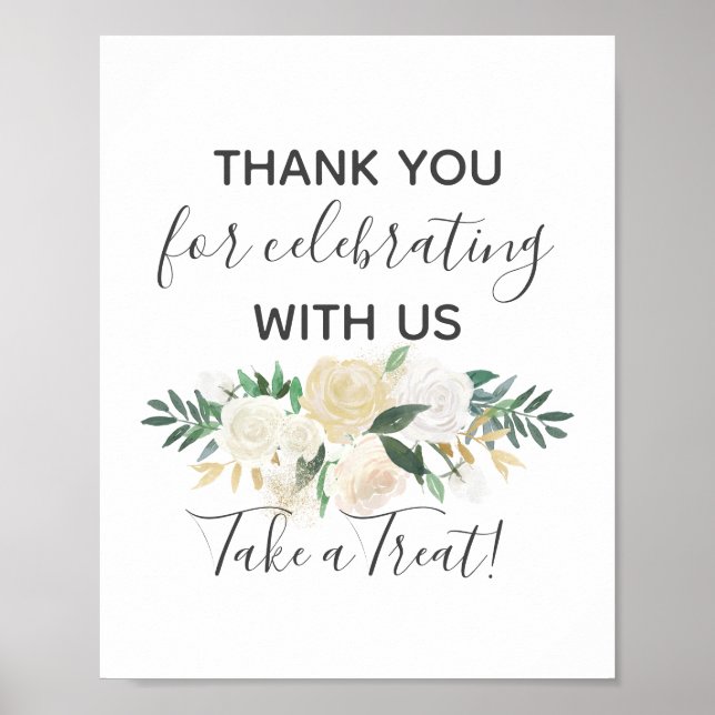 Babydusche Blume Nehmen Sie eine Leckerei Gunst-Ze Poster (Vorne)