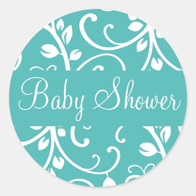 Babydusche Blütenrebe Aufkleber Siegel (Vorderseite)