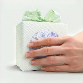 Babydusche Bohemische Blume und Federn Runder Aufkleber