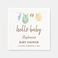 Babydusche Boho Kleidung Line Hallo Baby
