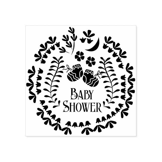 Babydusche Briefmarke Gummistempel (Prägung)