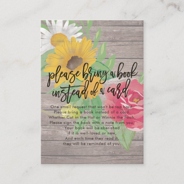 Babydusche bringen Sie bitte ein Buch anstelle ein Begleitkarte (Vorderseite)