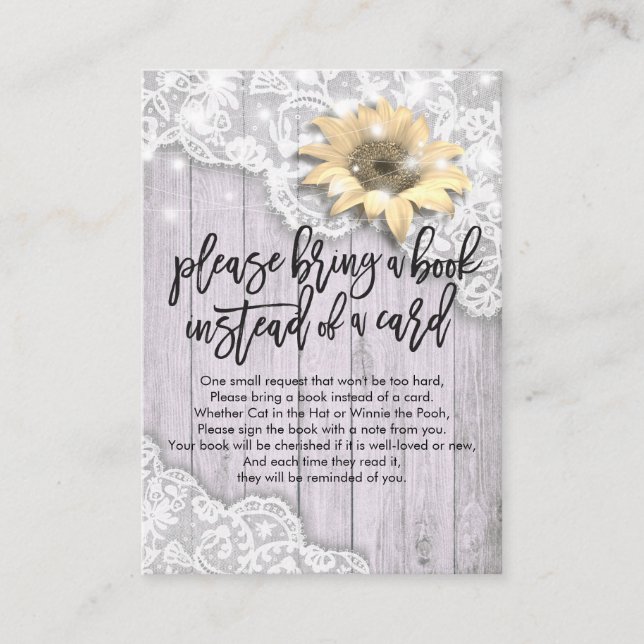 Babydusche bringen Sie bitte ein Buch anstelle ein Begleitkarte (Vorderseite)