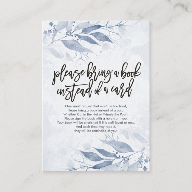 Babydusche bringen Sie bitte ein Buch anstelle ein Begleitkarte (Vorderseite)