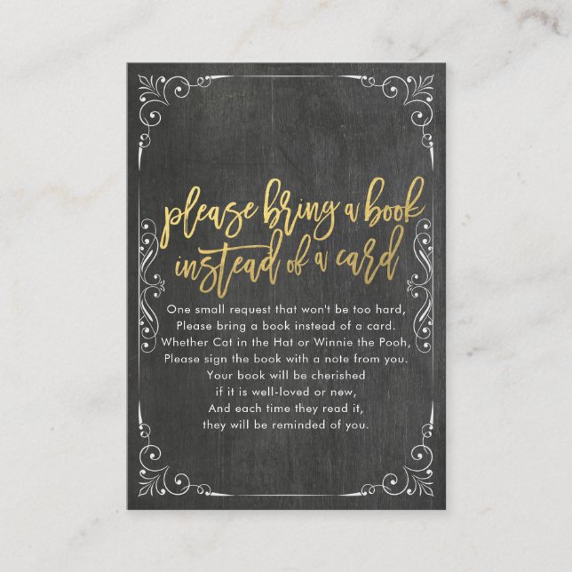 Babydusche bringen Sie bitte ein Buch anstelle ein Begleitkarte (Vorderseite)