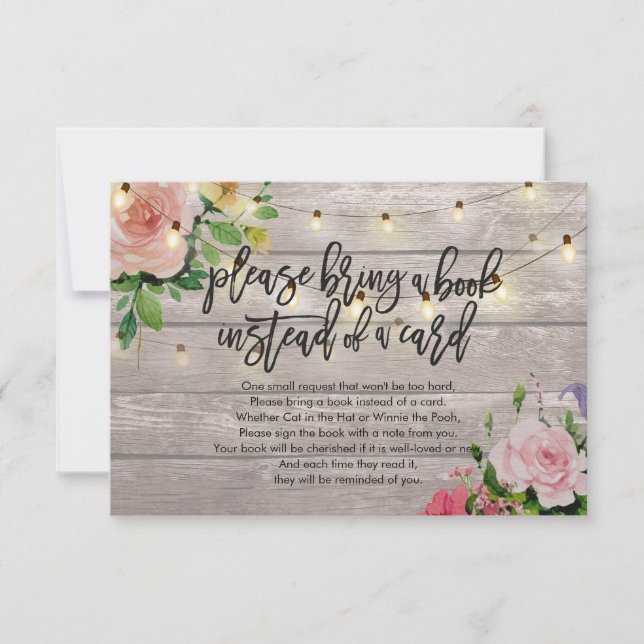 Babydusche bringen Sie bitte ein Buch anstelle ein Einladung (Vorderseite)