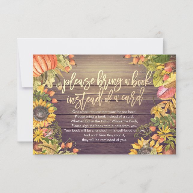 Babydusche bringen Sie bitte ein Buch anstelle ein Einladung (Vorderseite)