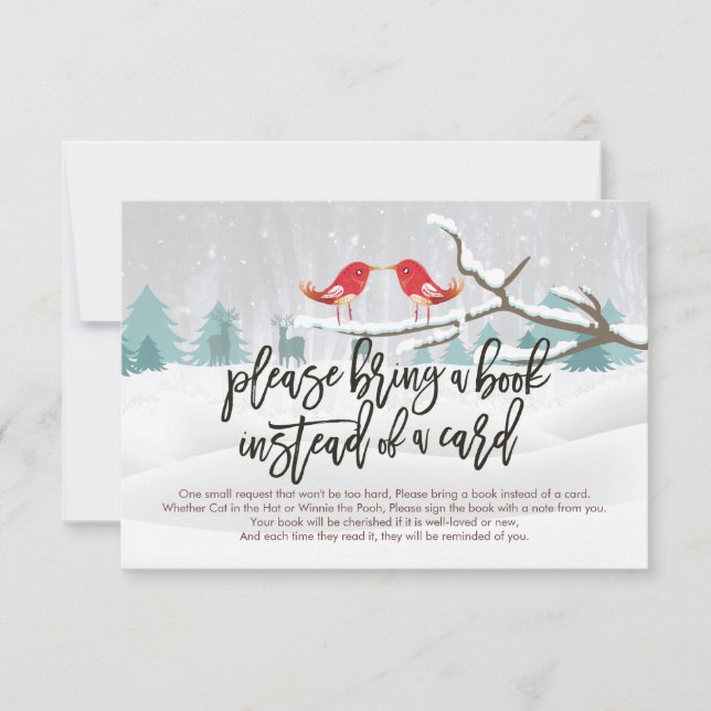 Babydusche bringen Sie bitte ein Buch anstelle ein Einladung (Vorderseite)