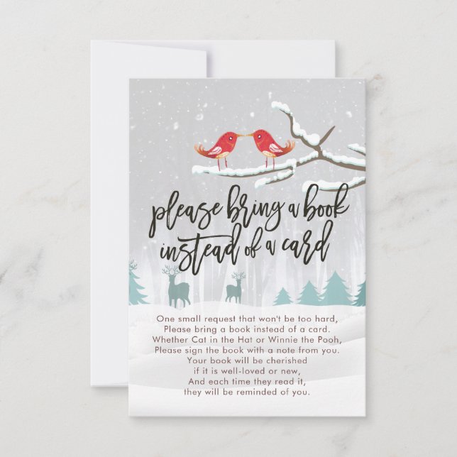 Babydusche bringen Sie bitte ein Buch anstelle ein Einladung (Vorderseite)