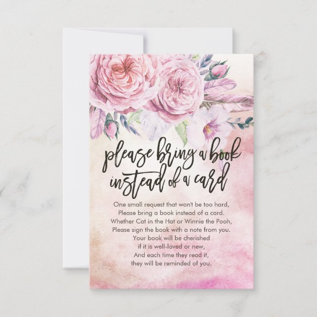 Babydusche bringen Sie bitte ein Buch anstelle ein Einladung (Vorderseite)