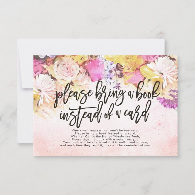 Babydusche bringen Sie bitte ein Buch anstelle ein Einladung (Vorderseite)