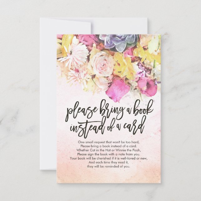 Babydusche bringen Sie bitte ein Buch anstelle ein Einladung (Vorderseite)