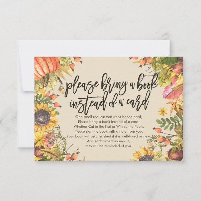 Babydusche bringen Sie bitte ein Buch anstelle ein Einladung (Vorderseite)